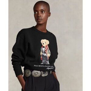 Polo Ralph Lauren Tuxedo Polo Bear Fleece Pullover Southwestern Black Size Small